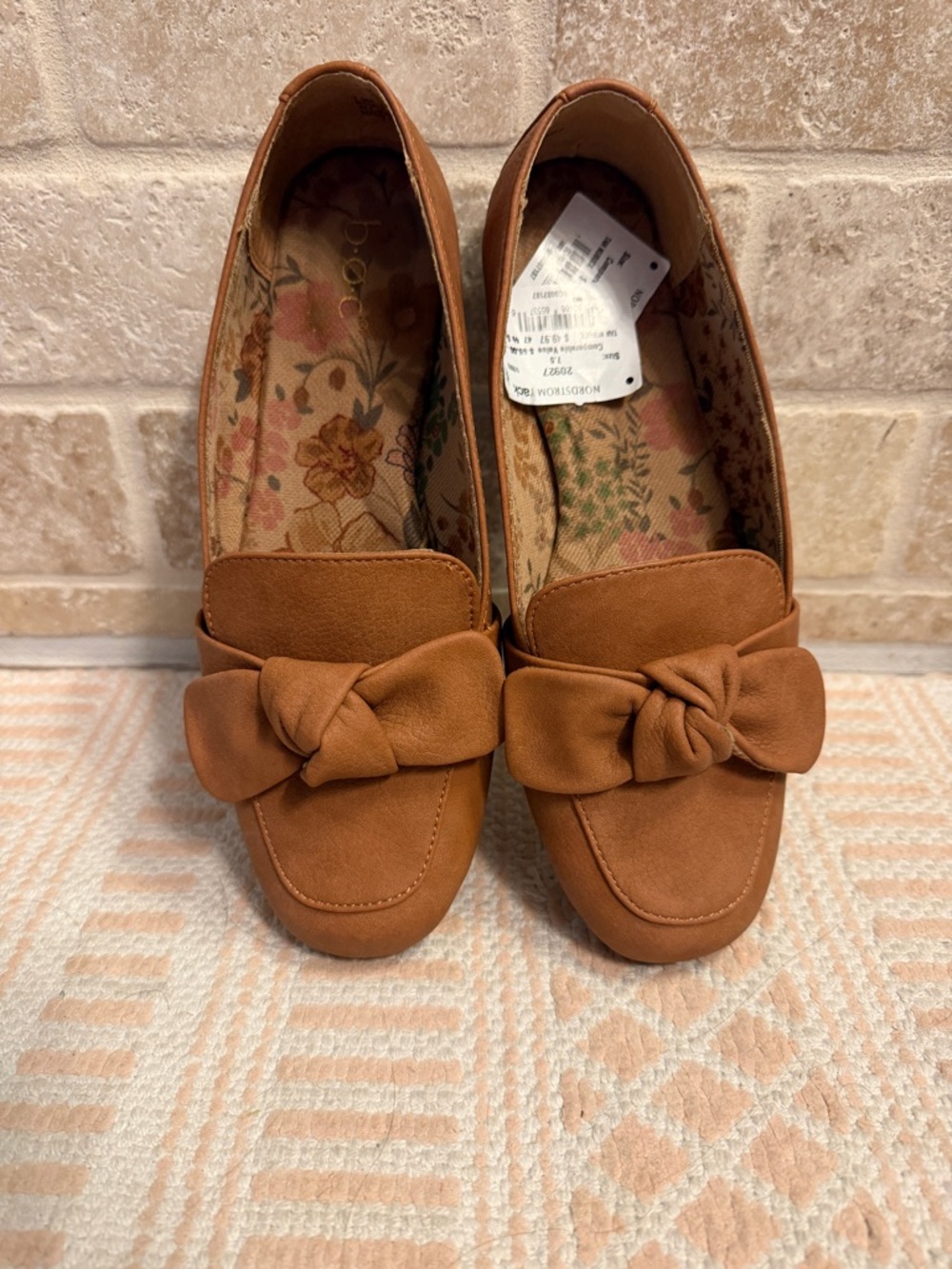 b.o.c. Cognac Bow Loafers for Women